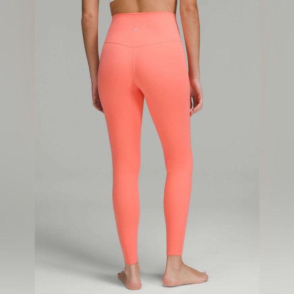 Lululemon High Rise Align Leggings Coral Raspberry Cream in size 8 - Picture 3 of 7